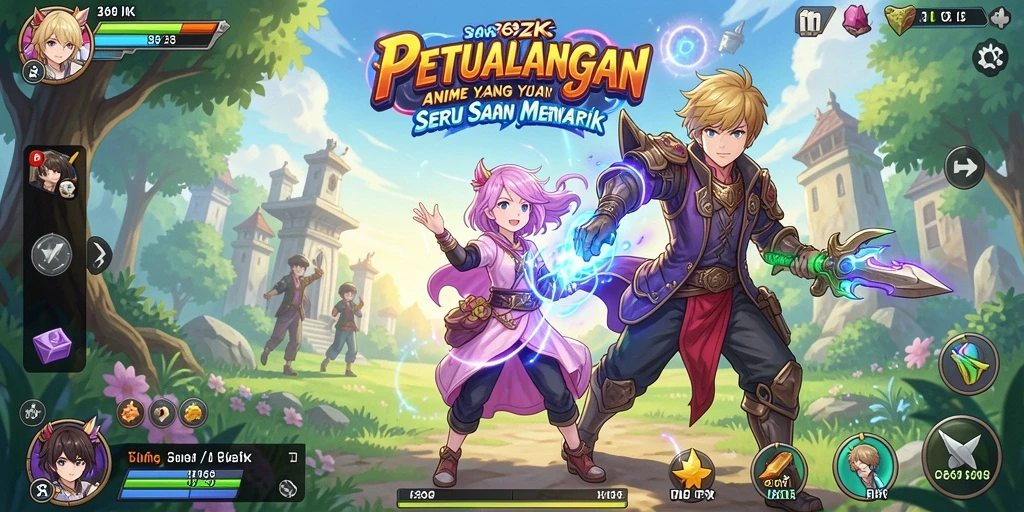 Menggambarkan aksi seru gameplay dari 369ZK dalam dunia Anime.