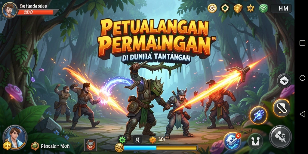 Tangkapan layar gameplay 6CF dengan karakter berpetualang.