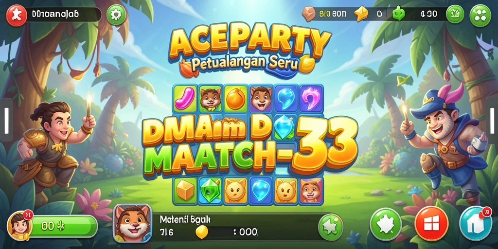 Tampilan permainan seru di ACEPARTY dengan grafis warna-warni.