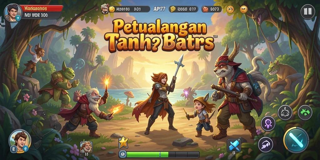 Screenshot menampilkan aksi seru dalam permainan petualangan API77.