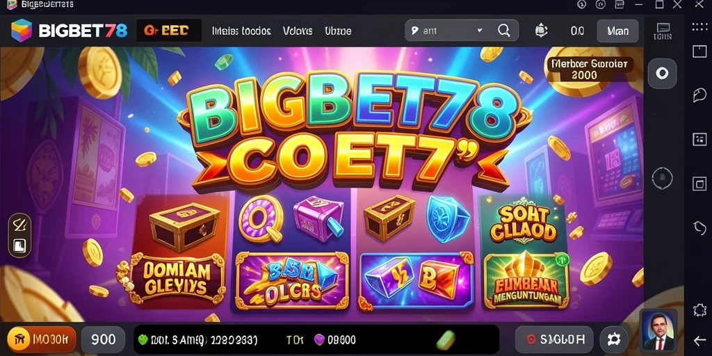 Tampilan gameplay menarik dalam aplikasi Slot BIGBET78.