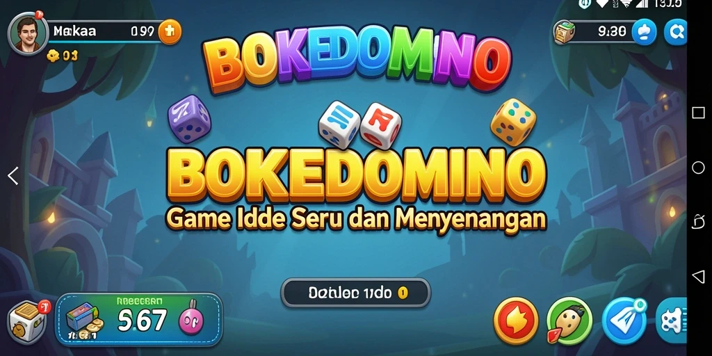 Tampilan gameplay BOKEDOMINO yang menawan dan menghibur.
