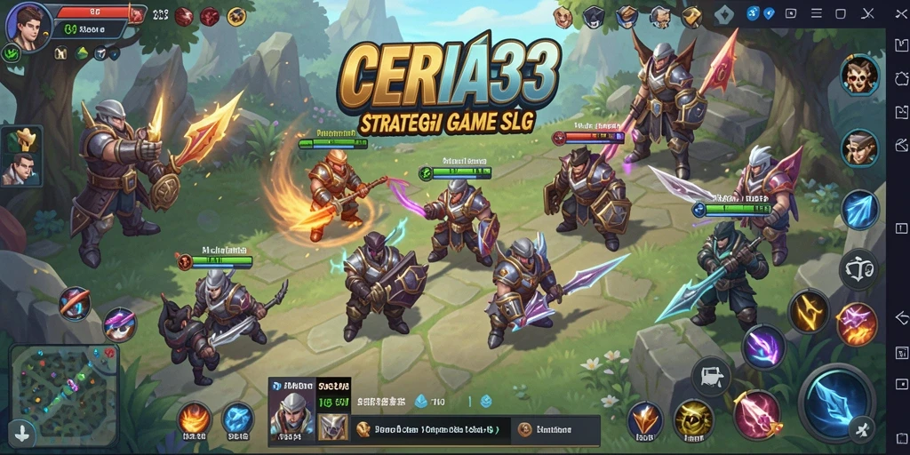 Gameplay menegangkan di CERIA33 dengan strategi SLG yang cerdik.
