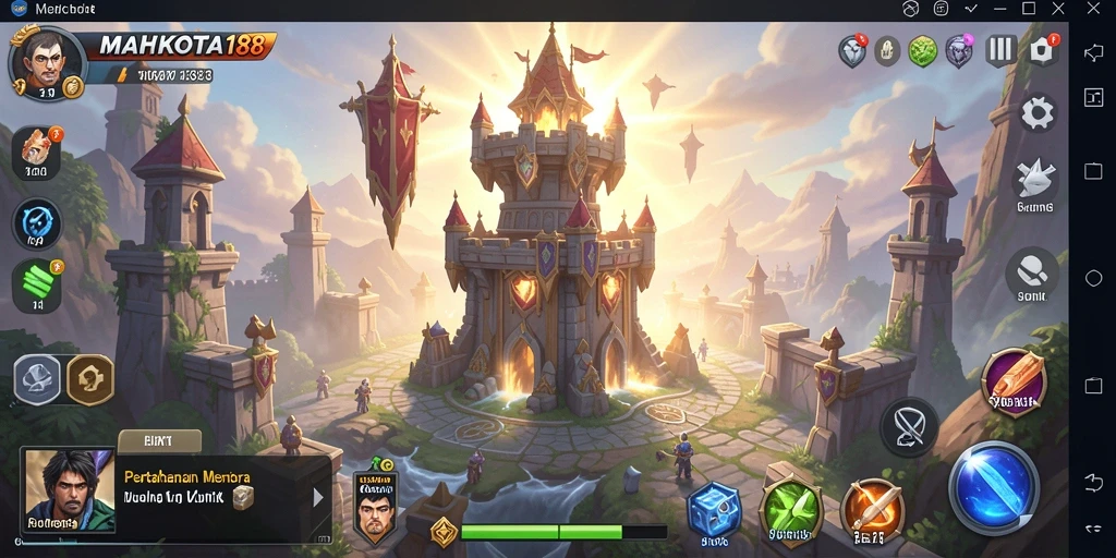 Gameplay seru Tower Defense di MAHKOTA188 dengan menara pertahanan yang kuat.