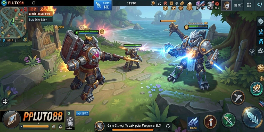 Tampilan gameplay menarik dari game SLG PLUTO88.