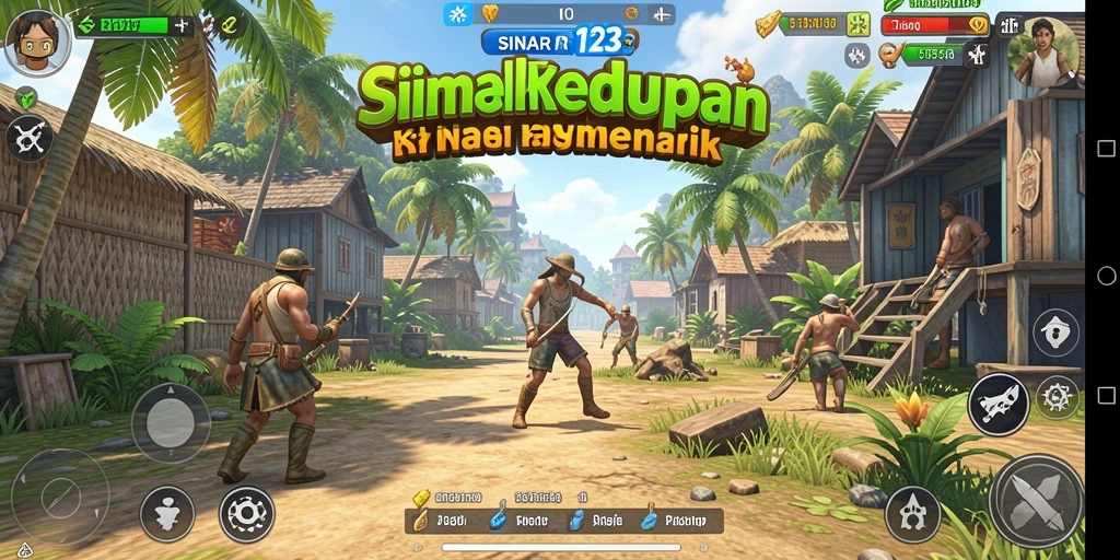 Screenshot gameplay SINAR123 menampilkan interaksi karakter yang menarik.