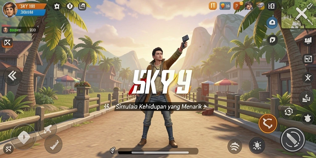 Tampilan menarik dari gameplay <strong>SKY99</strong> yang penuh warna.