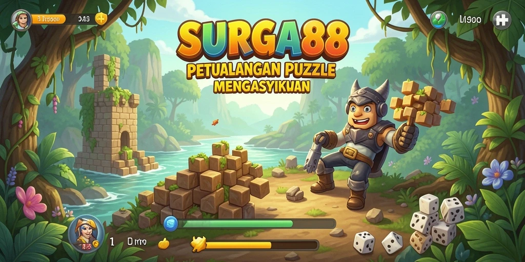 Tampilan gameplay SURGA88 yang penuh warna dan menantang.