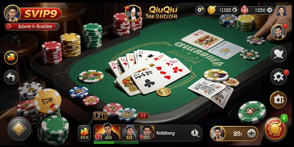 Screenshot utama gameplay QiuQiu di SVIP9 yang menarik.