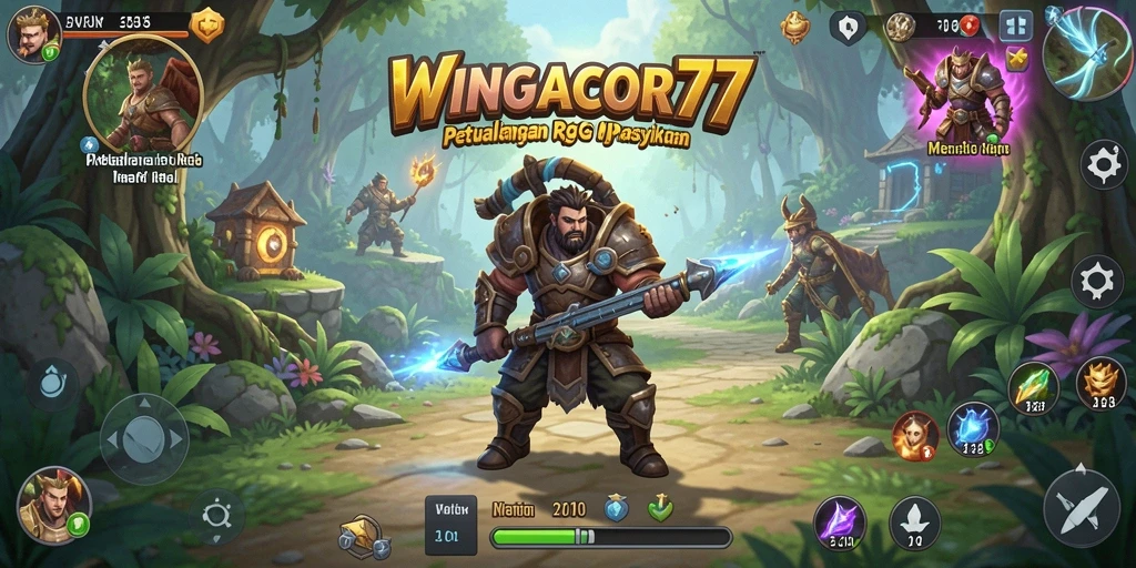 Tampilan gameplay WINGACOR77 yang penuh aksi dan strategi.
